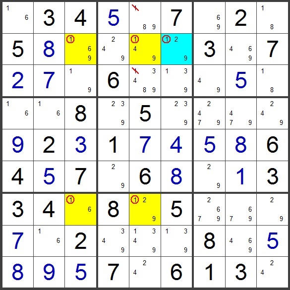 Jet Sudoku Finned Fish